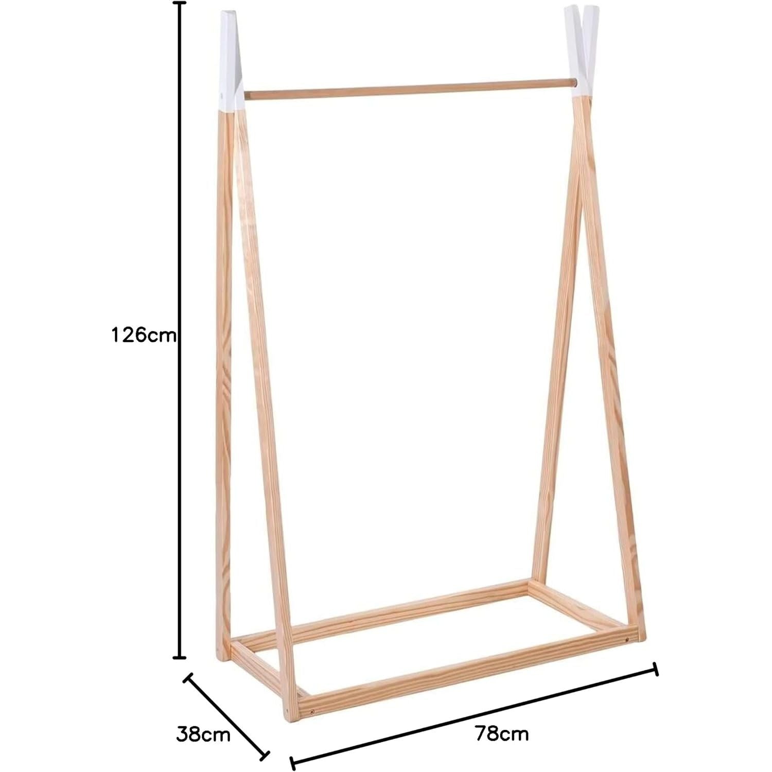 Portant enfant en pin naturel 126 cm - Atmosphera For Kids