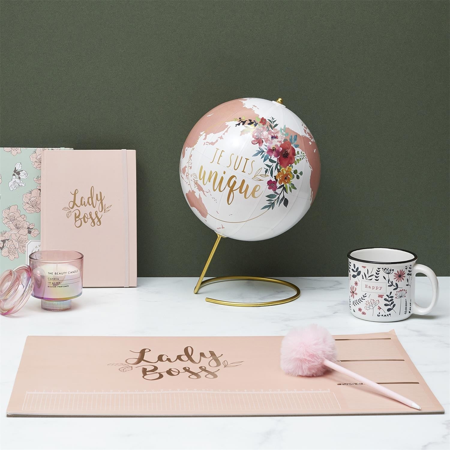 Globe terrestre Deco Girly Rose - Home Deco Kids