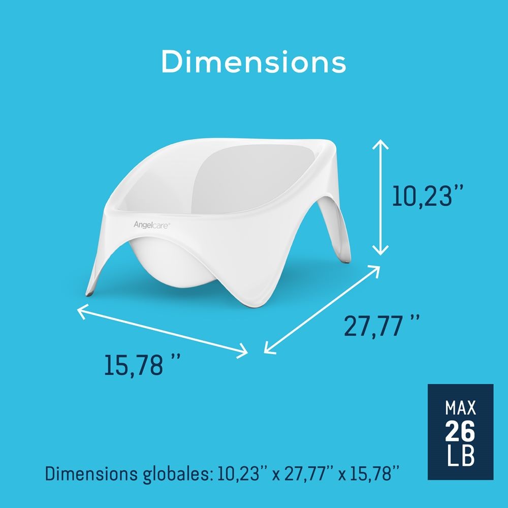 Baignoire Bébé 2 en 1 Blanc - Angelcare
