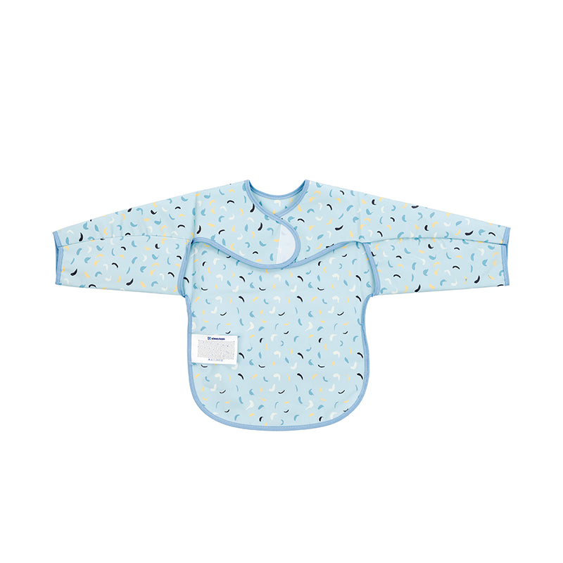 Bavoir Bébé Imperméable Arty Velcro Eva 4m+ Bleu - Kikkaboo