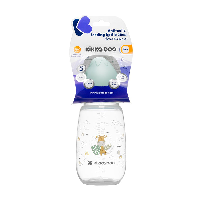 Biberon Pour Bébé 310 ml Savane Menthe - Kikkaboo