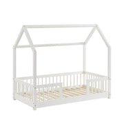 Lit Cabane Avec Barrières DodoLand Blanc 70x140 - Laïba Kids