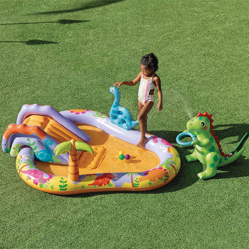 Aire de jeux Aquatiques Dino 201 x 157 x 69 Multicolore - Intex