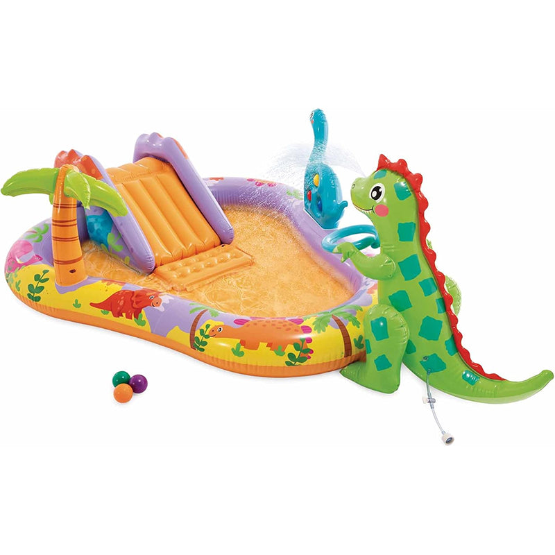 Aire de jeux Aquatiques Dino 201 x 157 x 69 Multicolore - Intex