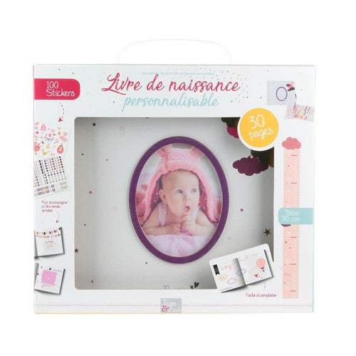 Livre de naissance personnalisable fille - Tom & Zoé