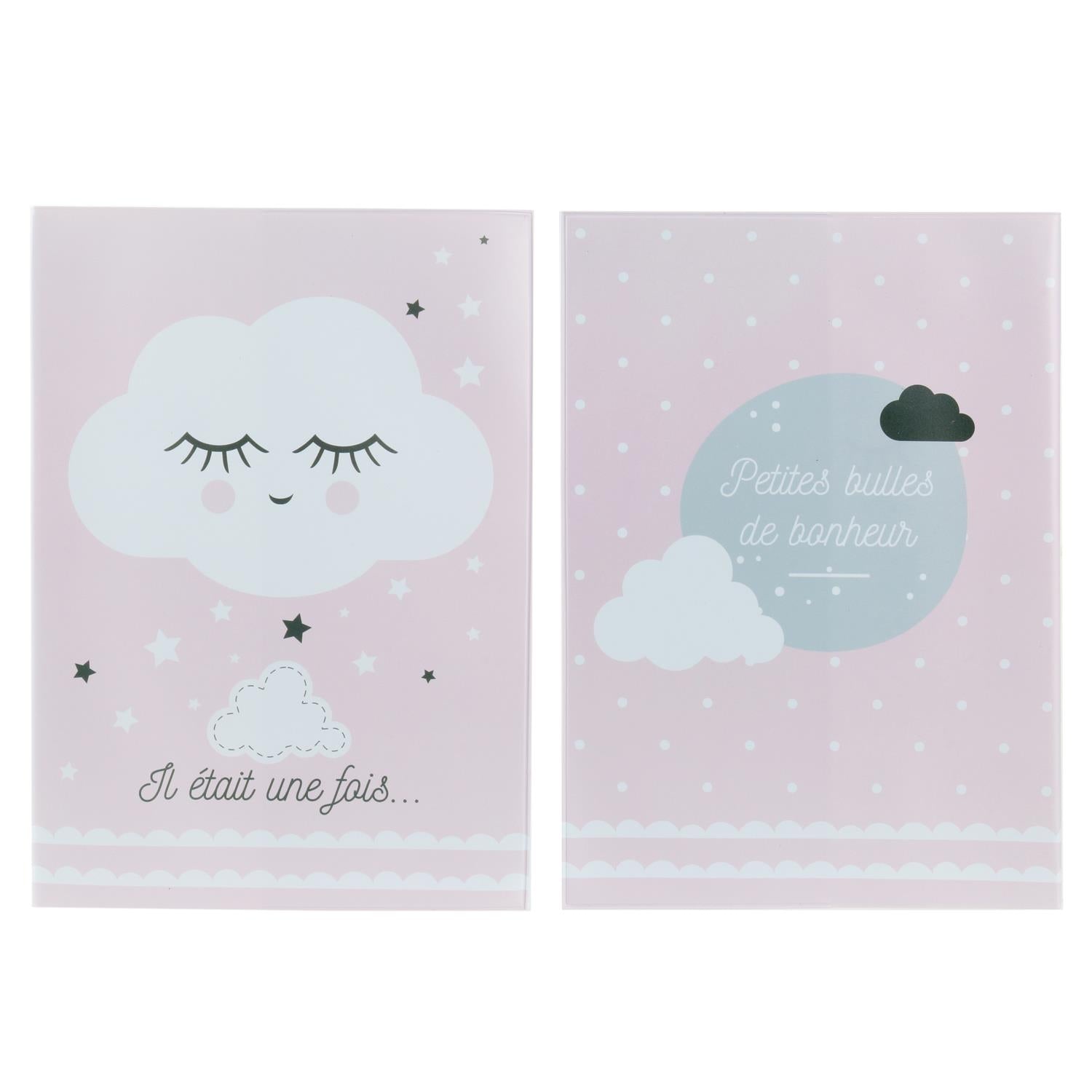 Protège carnet de santé personnalisable Rose - Tom & Zoé