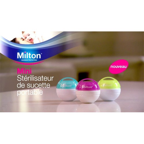 Mini stérilisateur de sucette Gris + 10 mini comprimés Milton