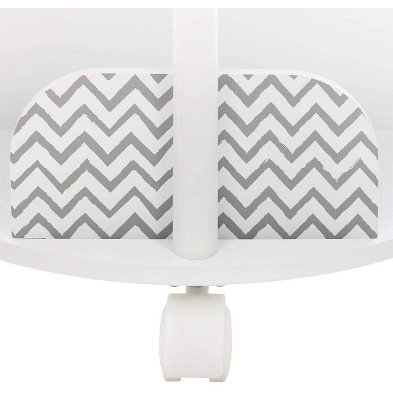 Bibliotheque ronde sur roulettes Gris - Atmosphera For Kids