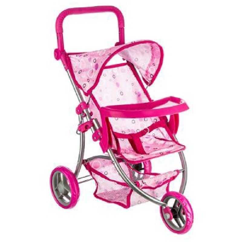 poussette 3 roues rose