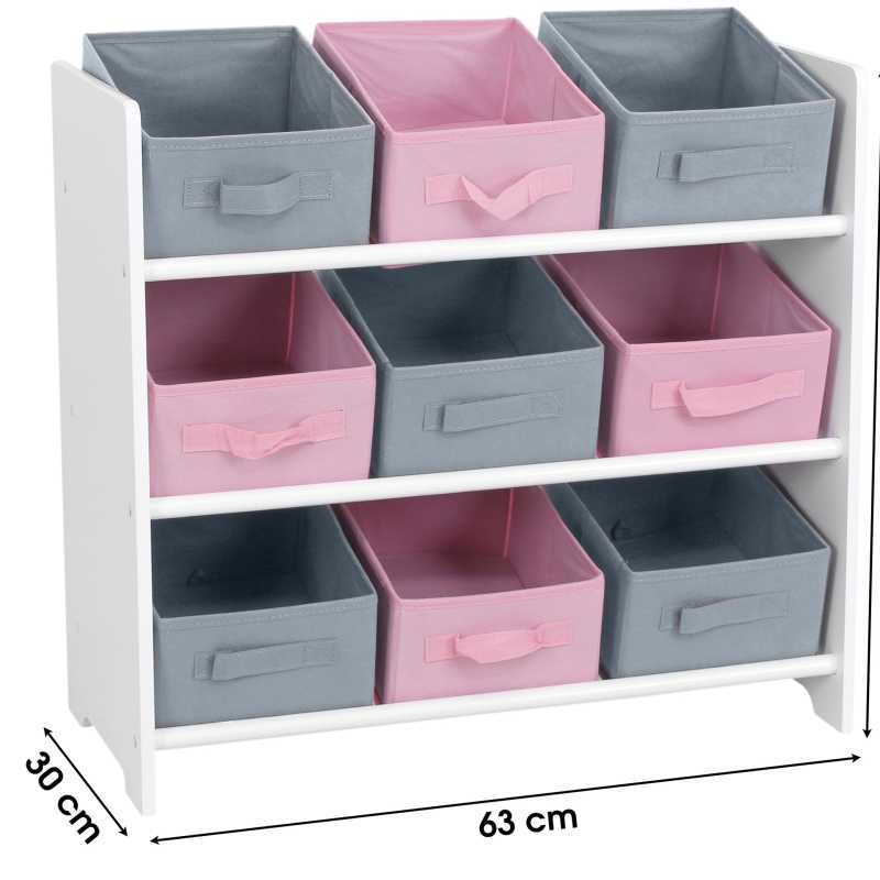 mDesign boite de rangement tissu (à 9 compartiments) – boite de rangement  tiroir idéale – utilisation flexible du panier de rangement tissu – Couleur  : gris : : Cuisine et Maison