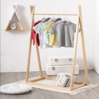 Portant enfant en pin naturel 126 cm - Atmosphera For Kids