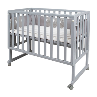 Berceau bébé cododo safe asleep® 3 en 1 étoiles Gris - Roba