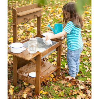 Cuisine de jeu enfant extérieur bois massif Marron - Roba