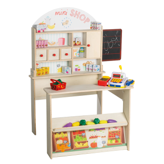 Épicerie Minishop pour enfant en bois Beige - Roba