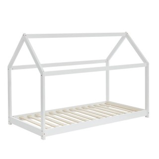 Ensemble Lit Cabane des Rêveries Blanc 70x140 avec matelas enfant BLANC 70x140 - Laïba Kids