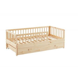 Ensemble Lit enfant Arche des Songes avec tiroir 70x140 avec matelas enfant Blanc 70x140 - Laïba Kids