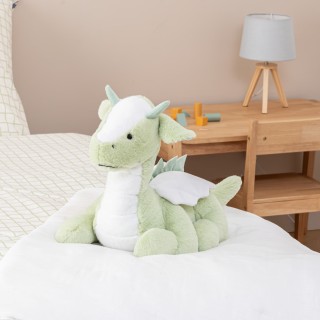 Peluche Dragon Eliott Long 50 cm Vert - Atmosphera For Kids