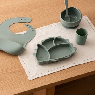 Set repas Dino 5 pièces Vert - Atmosphera For Kids