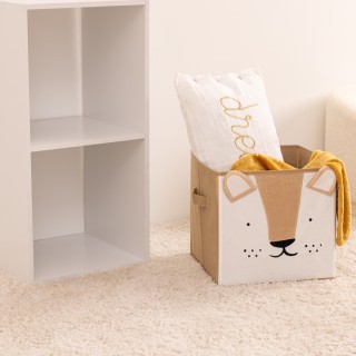 Bac de rangement en velours Lion - Atmosphera For Kids