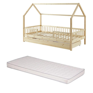 Ensemble Lit Tiroir Fantilou avec matelas enfant 90x190 - Laïba Kids