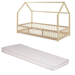 Ensemble Lit Douceur Rose Avec Matelas Enfant 90x190 - Laïba Kids