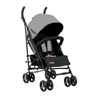 Poussette Pour Bébé Beetle -22 kg Gris Clair - KikkaBoo