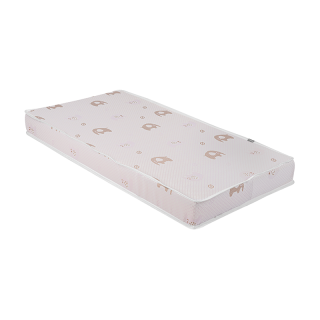 Matelas bébé Memory Comfort 60х120 Éléphants Rose - KikkaBoo