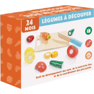 Set De 6 Fruits et Légumes en Bois à Couper