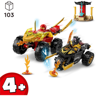 Le Combat en Voiture et en Moto de Kai et Ras - Lego Ninjago