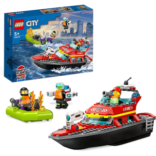 Bateau de sauvetage des Pompiers Rouge - Lego