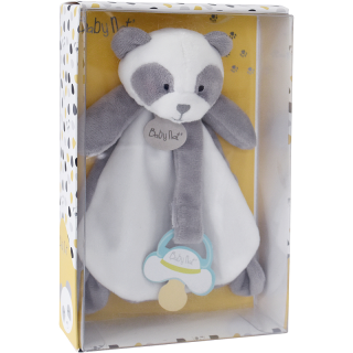 Coffret peluche Doudou Pantin Panda Gris