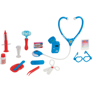 Valise de docteur 14 accessoires Bleu / Rouge