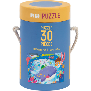 Baril Puzzle 30 Pièces Animaux Océan