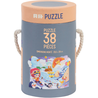 Baril Puzzle 38 Pièces Animaux Arctique