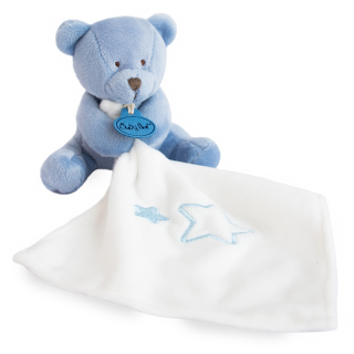 Peluche Pour Bébé Doudou Ourson Bonbon Bleu