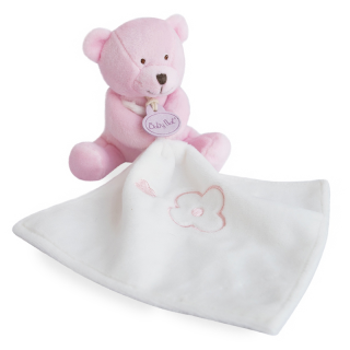 Peluche Ourson Pour Bébé Doudou Bonbon Rose clair