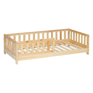 Ensemble Lit barrière Petit Dreamer 80x160 cm + Matelas enfant 80x160 cm Beige - Laiba Kids