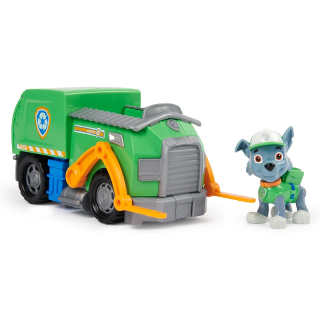 Camion de recyclage avec figurine Rocky Vert