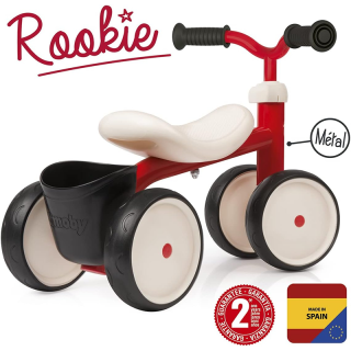 Porteur Enfant Rookie Rouge - Smoby