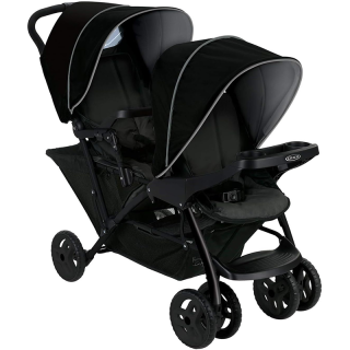 Poussette Pour 2 Enfants Double Stadium Duo -15 kg Noire Et Gris - Graco