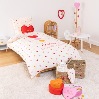 Parure de lit enfant Amour 140x200 - Atmosphera For Kids