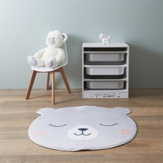 Tapis chambre enfant Ourson Gris - Home Deco Kids