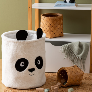 Bac à jouets panda Andy H40 Blanc - Atmosphera For Kids