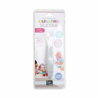 Cuillere Bebe En Silicone Gris Tom Zoe