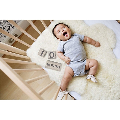 Blocs âge en bois bébé Gris - Pearhead