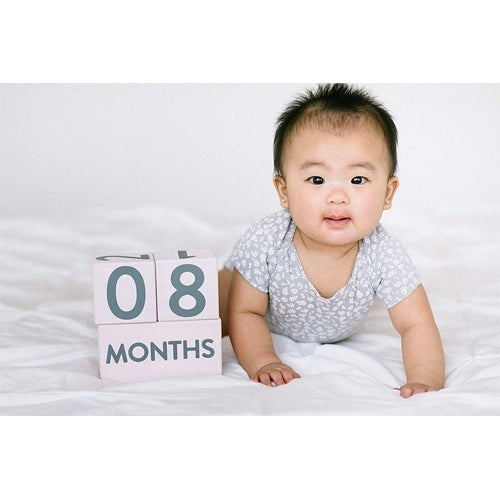 Blocs âge en bois bébé Rose - Pearhead