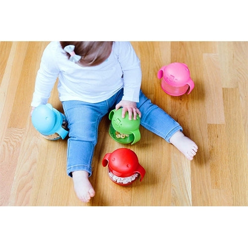 Lot de 2 boites a goûter Rose Vert - Ubbi