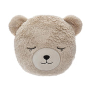 Coussin rond Fourrure Ours Beige - Atmosphera For Kids