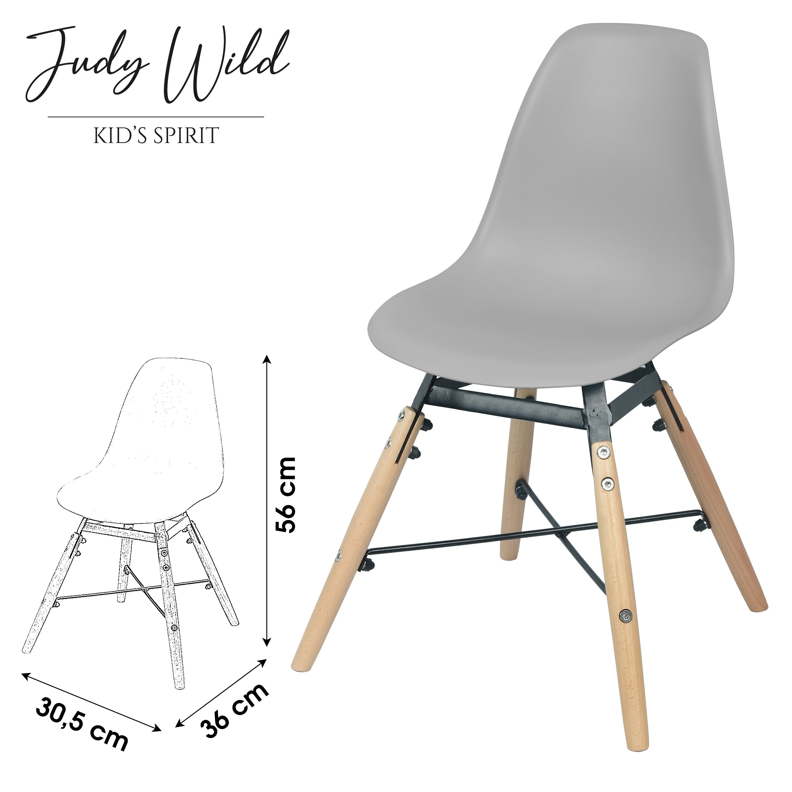 Chaise Grise pour enfant - Home Deco Kids