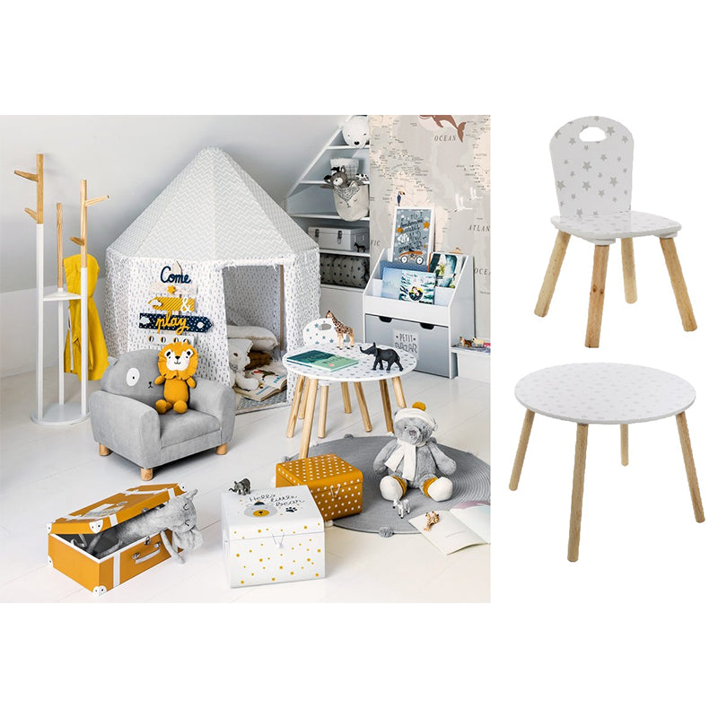 Table enfant douceur étoiles Blanc - Atmosphera For Kids